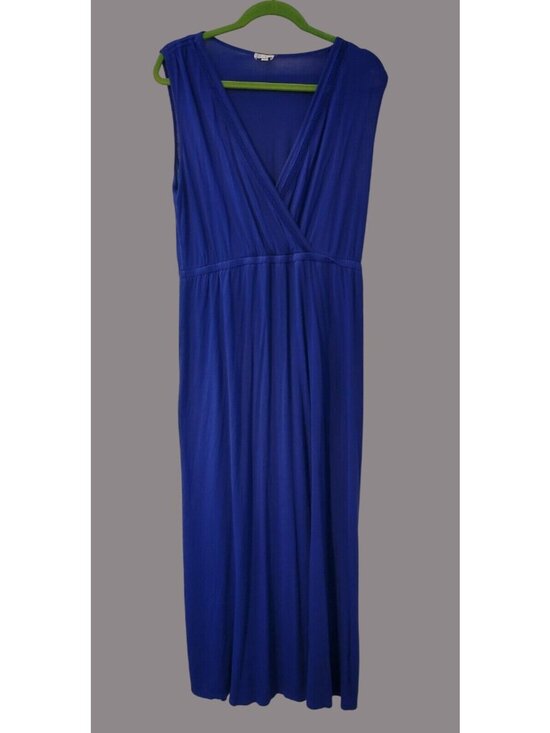 Spense Dresses & Skirts - V-Neck Maxi Dress Sz XL Royal Blue Sleeveless Spense Women's Extra Large